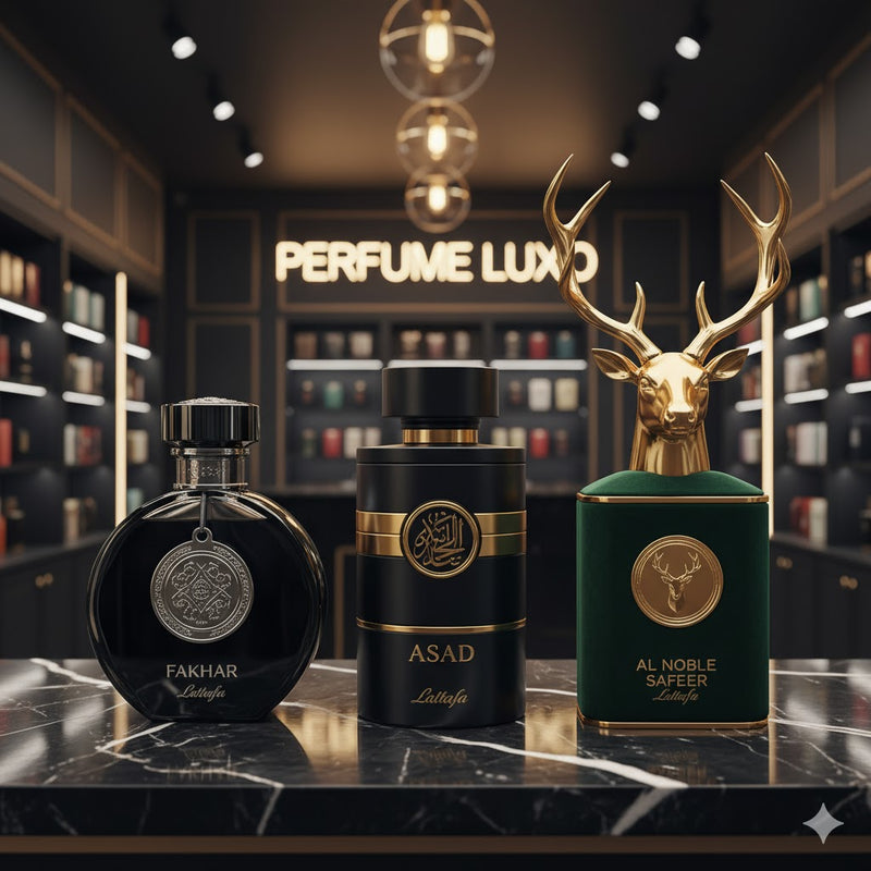 PROMOÇÃO COMPRE 1 LEVE 3 - Coleção Árabe Masculina Burj Khalifa - Pré Esquenta Black Friday! 🔥 - 100ml Cada